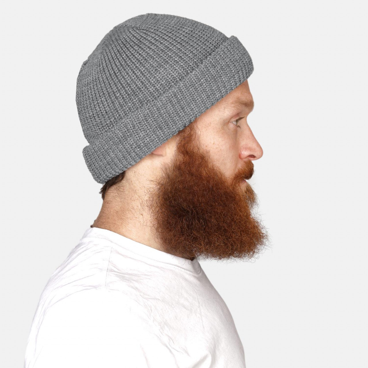 Troyermütze 100% Schurwolle Hanseheld - Strickmütze aus Wolle - Grau