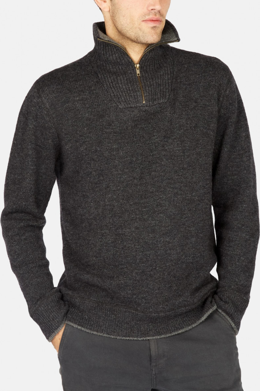 IrelandsEye Troyer Halfzip Anthrazit Herren Pullover Charcoal