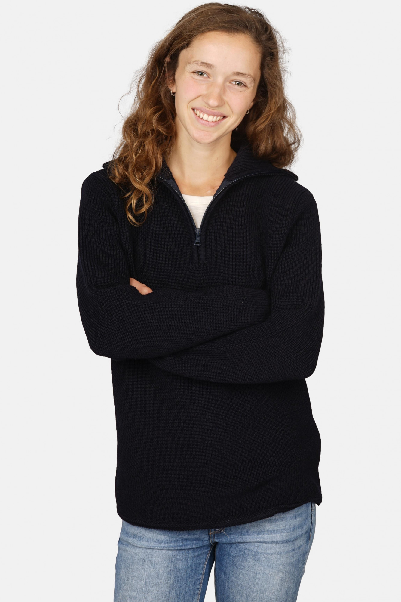 Troyer Damen Wolle Blau