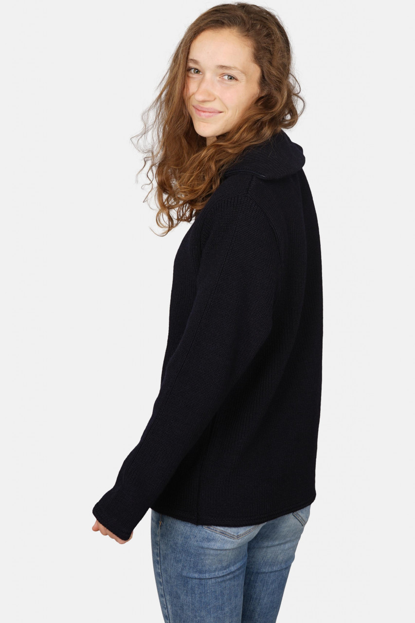 Damen Troyer Hanseheld Schurwolle Marine-Blau