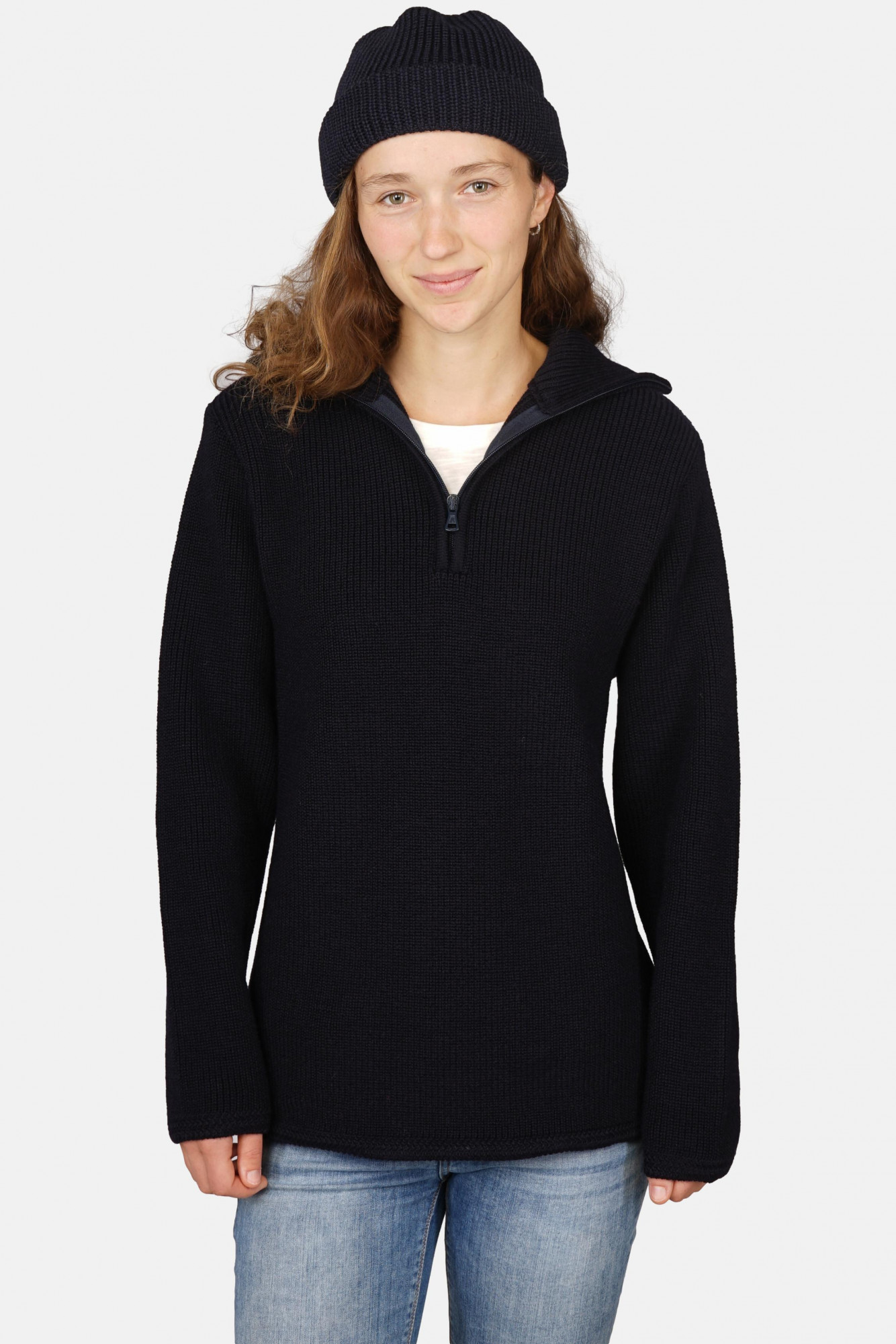 Troyer Damen Wolle Blau