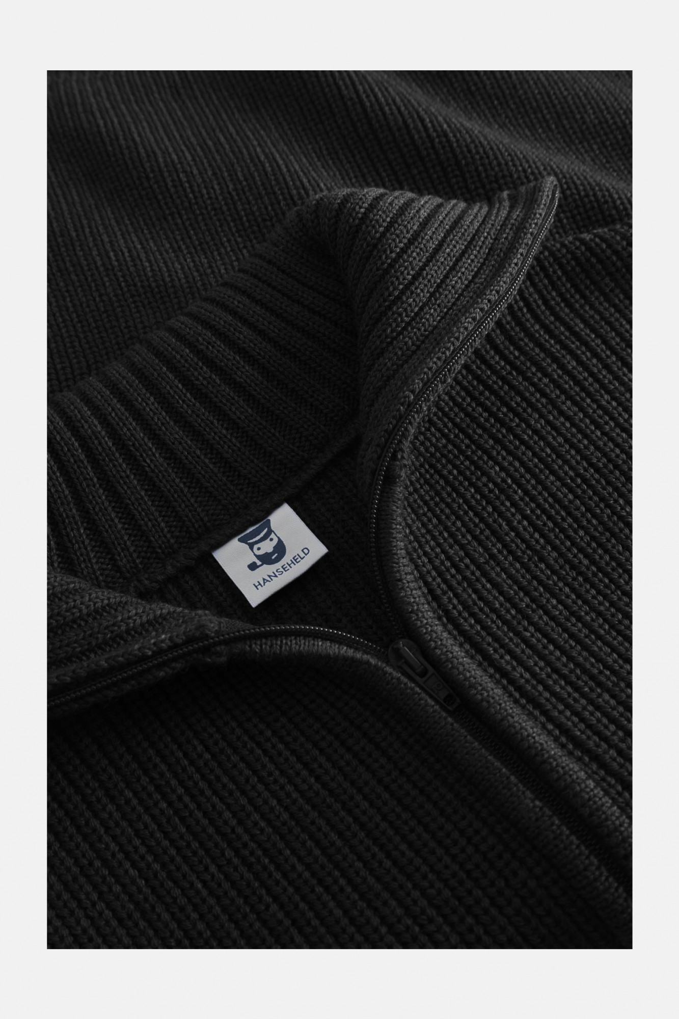 Damen Troyer Merino Wolle Schwarz GOTS