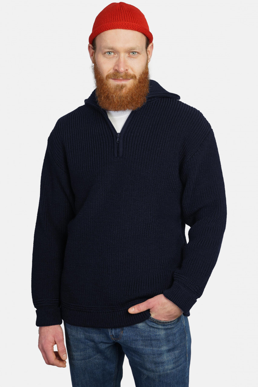 Troyer Hanseheld Merino Blau GOTS