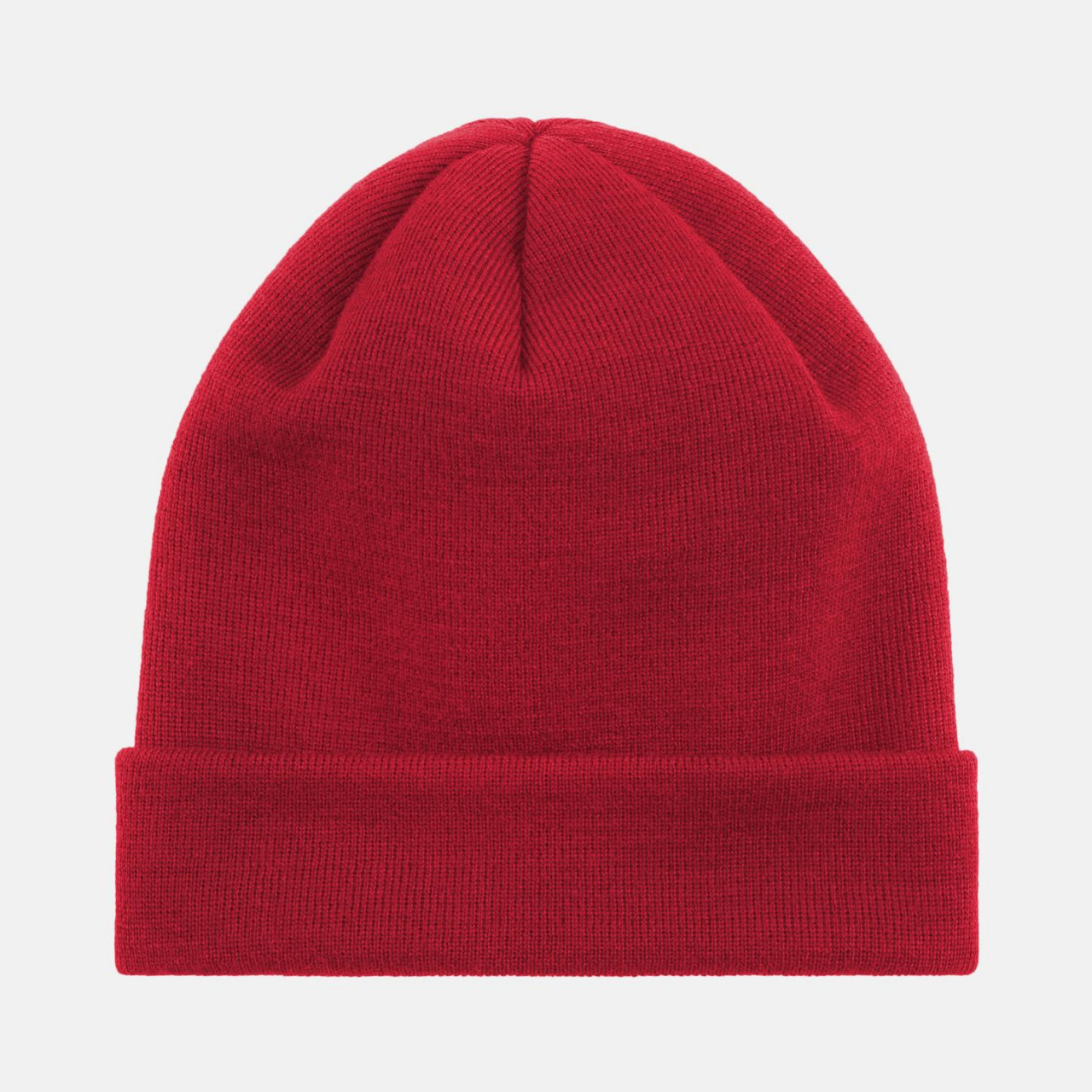 Strickmütze 100% Schurwolle Merino Hanseheld Feinstrickmütze - rot