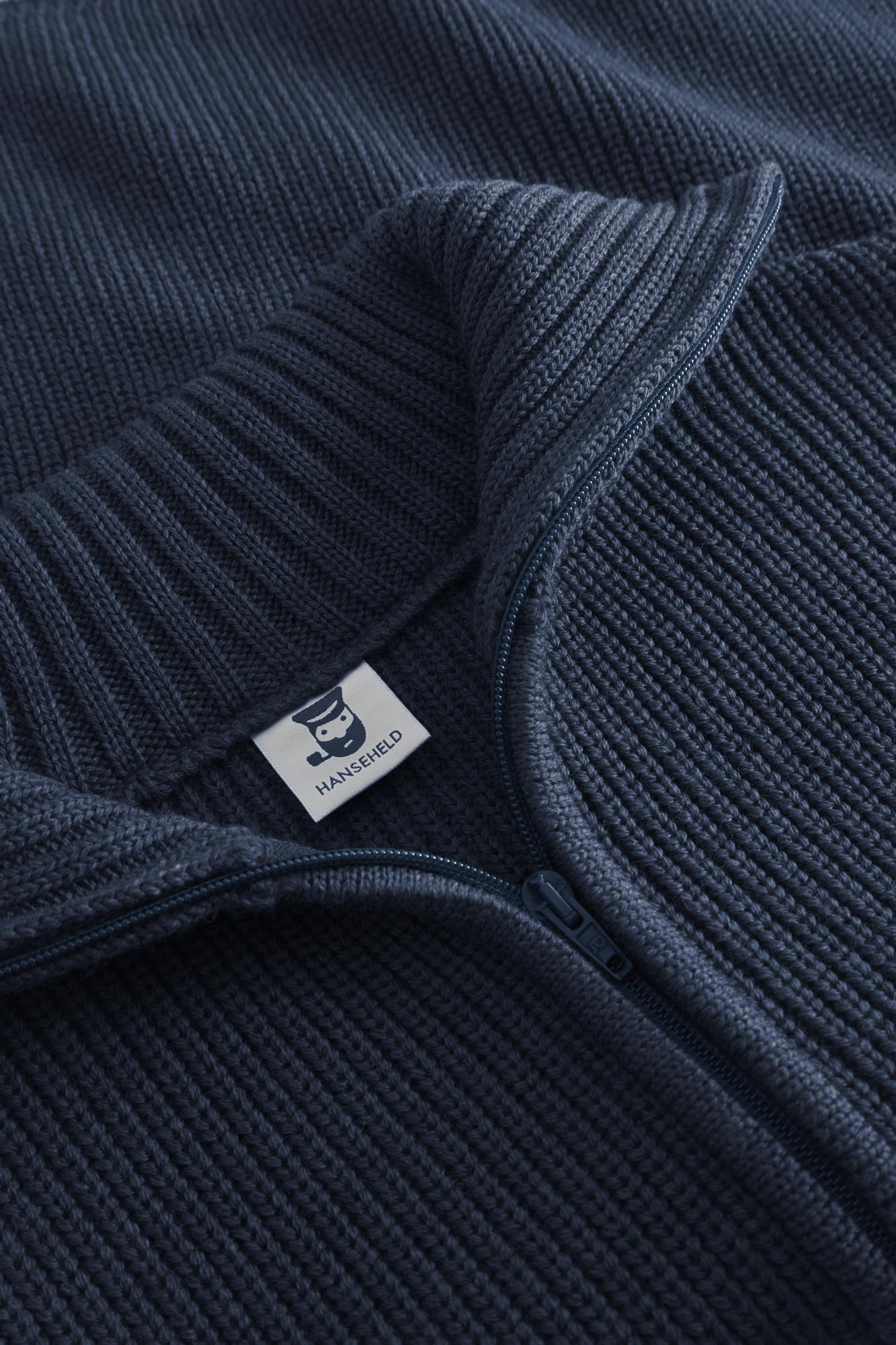 Damen Troyer Merino Blau GOTS