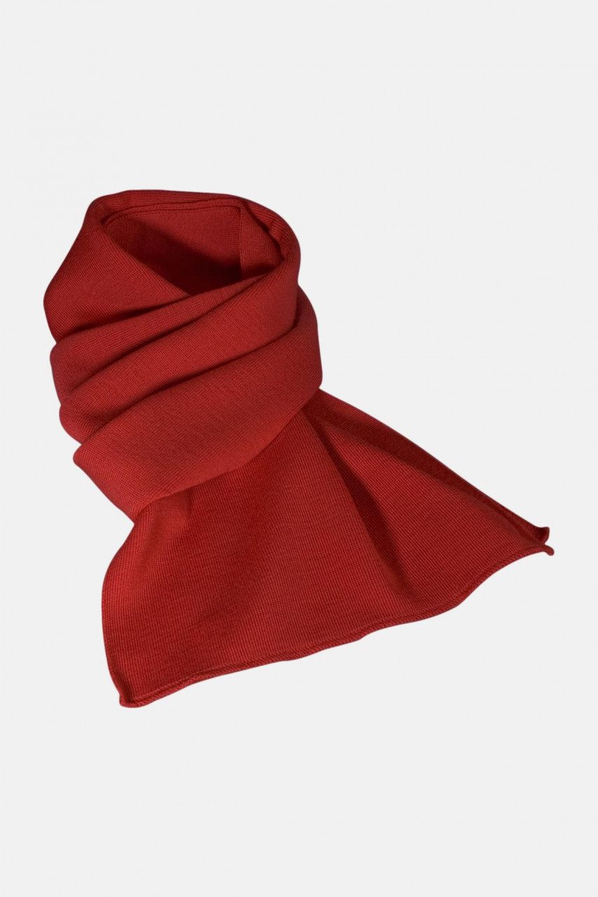 Strickschal aus 100% Schurwolle - Merino - rot