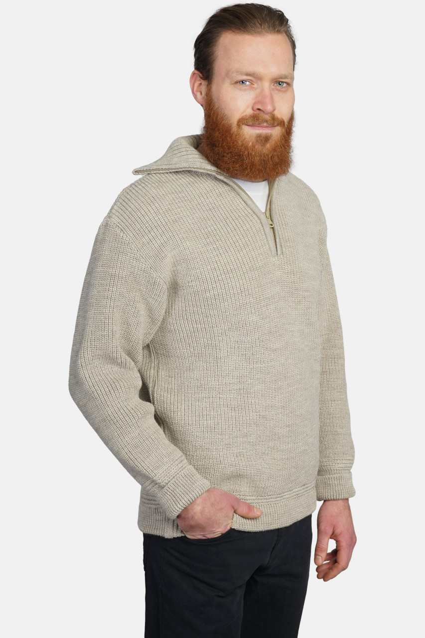 Troyer Herren Wolle Beige