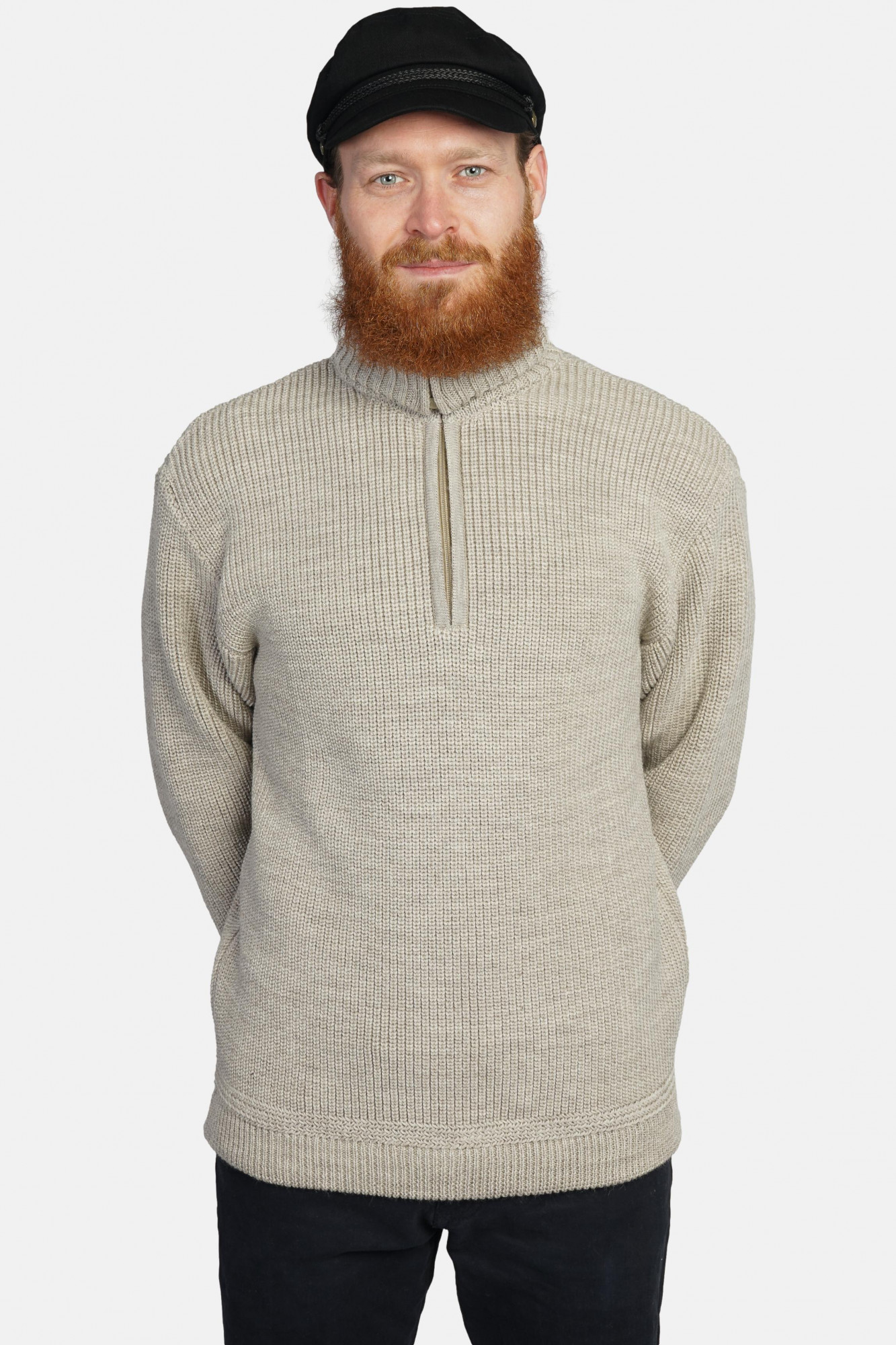 Troyer Herren Wolle Beige