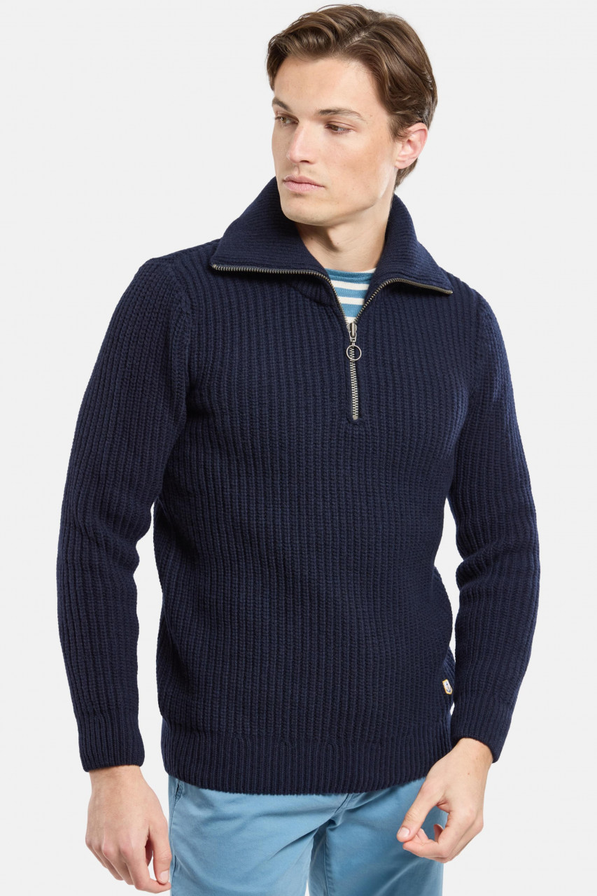 Armor Lux Herren Troyer Dunkelblau Pullover Heritage
