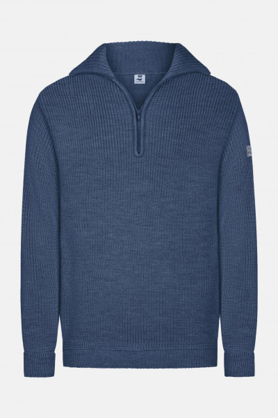 Troyer Hanseheld Merino Jeans Blau GOTS Troyer Hanseheld Merino Jeans Blau GOTS