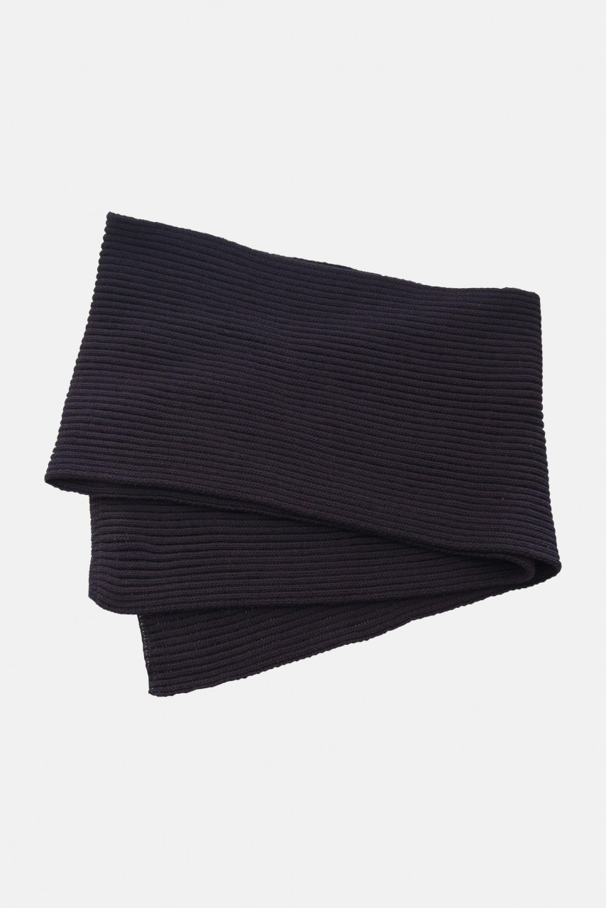 Ripp Strickschal Schurwolle - Merino Hanseheld Rippenstrick Schal - marine